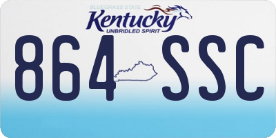 KY license plate 864SSC