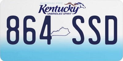 KY license plate 864SSD