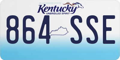 KY license plate 864SSE