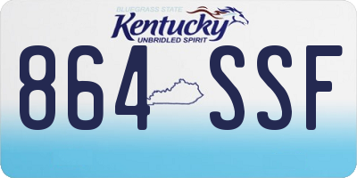 KY license plate 864SSF