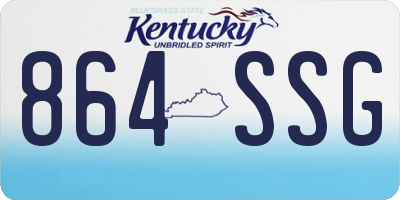 KY license plate 864SSG