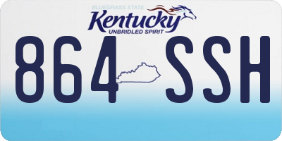 KY license plate 864SSH