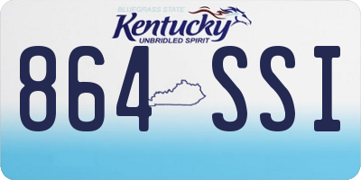 KY license plate 864SSI