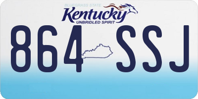 KY license plate 864SSJ