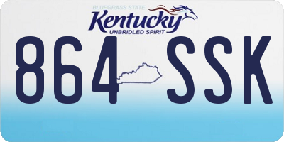 KY license plate 864SSK