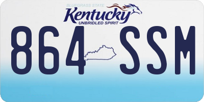 KY license plate 864SSM