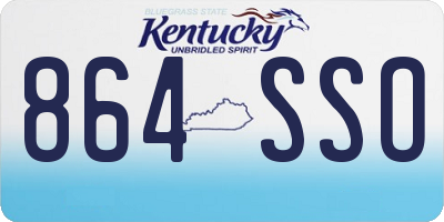 KY license plate 864SSO