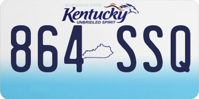 KY license plate 864SSQ