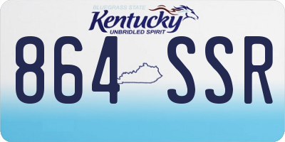 KY license plate 864SSR