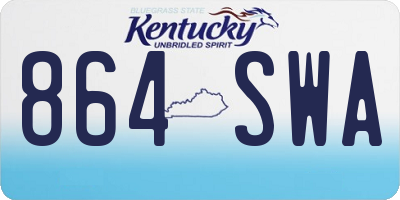 KY license plate 864SWA