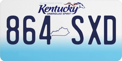 KY license plate 864SXD