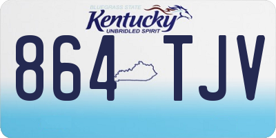 KY license plate 864TJV