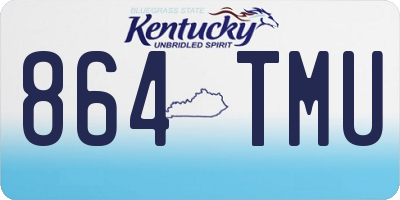 KY license plate 864TMU