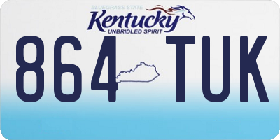KY license plate 864TUK