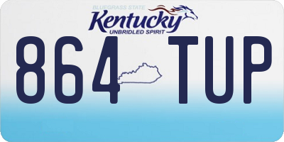 KY license plate 864TUP