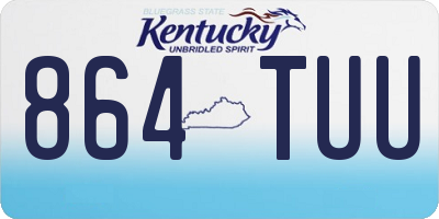 KY license plate 864TUU