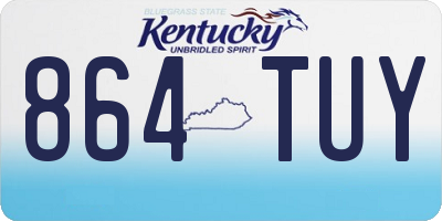 KY license plate 864TUY