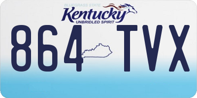 KY license plate 864TVX