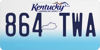 KY license plate 864TWA