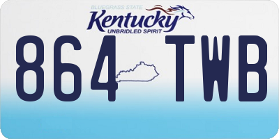 KY license plate 864TWB