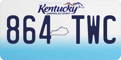 KY license plate 864TWC