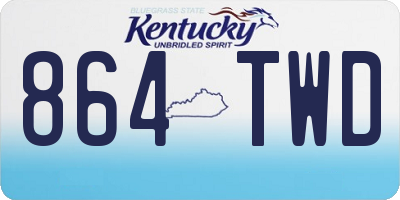 KY license plate 864TWD