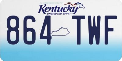 KY license plate 864TWF