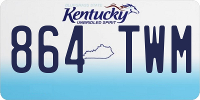 KY license plate 864TWM