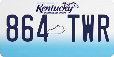 KY license plate 864TWR