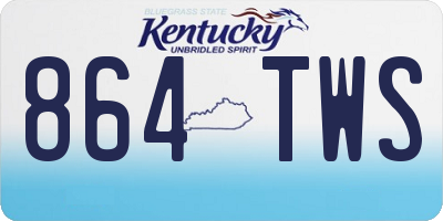 KY license plate 864TWS