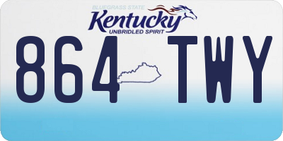 KY license plate 864TWY