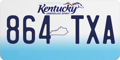 KY license plate 864TXA