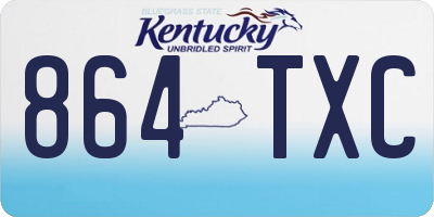 KY license plate 864TXC