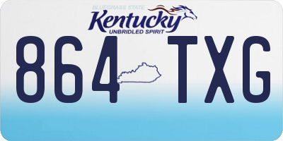 KY license plate 864TXG