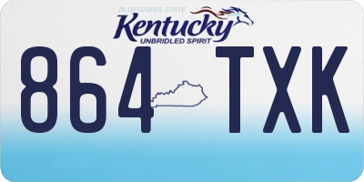 KY license plate 864TXK