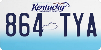 KY license plate 864TYA