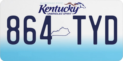 KY license plate 864TYD