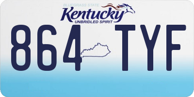 KY license plate 864TYF