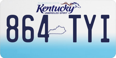 KY license plate 864TYI
