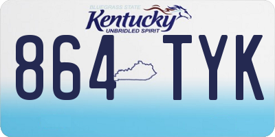 KY license plate 864TYK