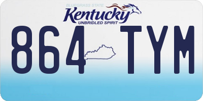 KY license plate 864TYM