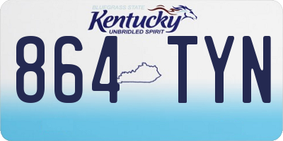 KY license plate 864TYN