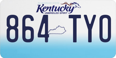 KY license plate 864TYO