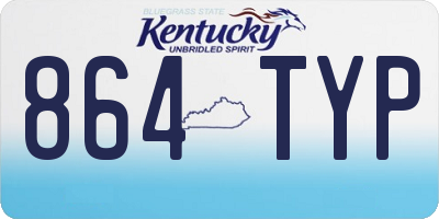 KY license plate 864TYP