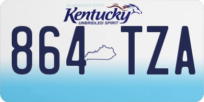 KY license plate 864TZA