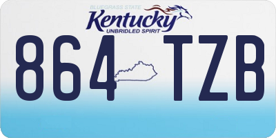 KY license plate 864TZB