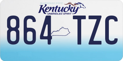 KY license plate 864TZC