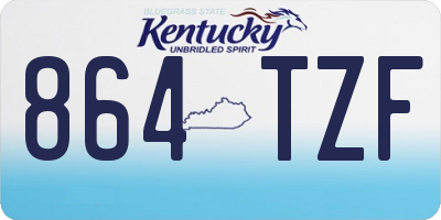 KY license plate 864TZF