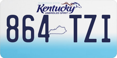 KY license plate 864TZI