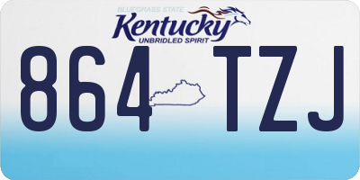 KY license plate 864TZJ